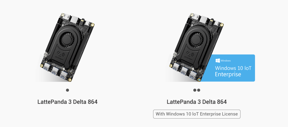 LattePanda 3 Delta x86 SBC two models